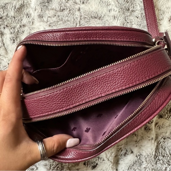 Kate Spade Burgundy Red Crossbody Double Zipper - Picture 3 of 5